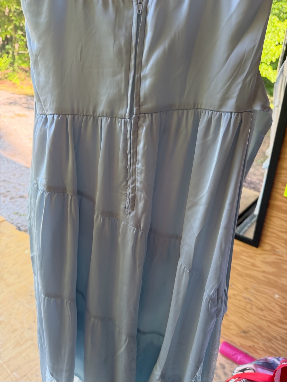 Francesca's Collections Light Blue Ruffled High-Low Maxi Dress - Picture 7 of 8
